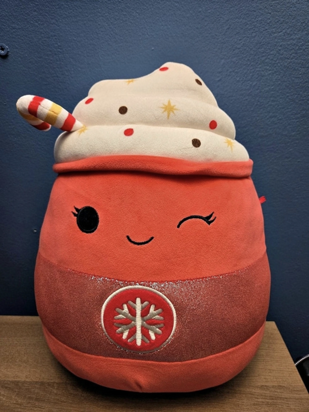 Squishmallows Tinsley The Peppermint Latte Red & White Plush